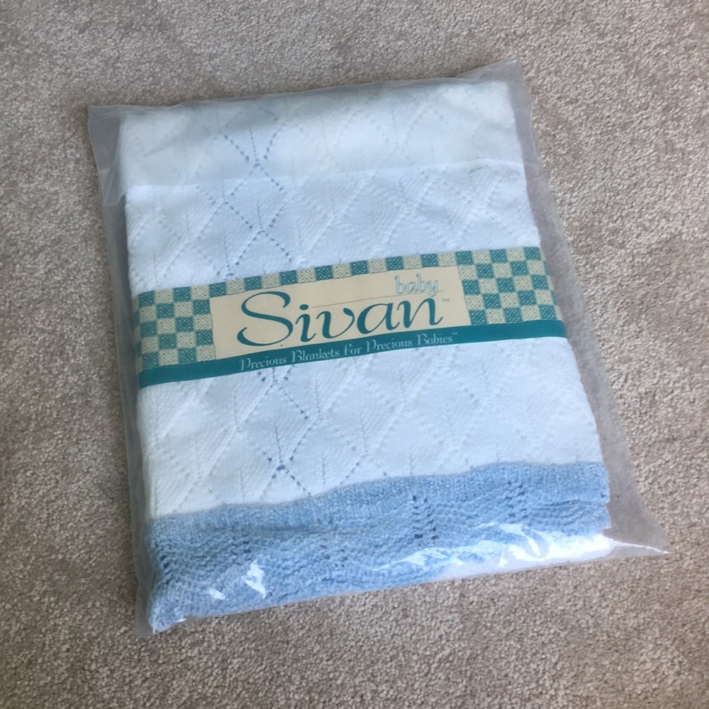 🦋FREE SHIP $50🦋 NWT Sivan Baby Blanket Trimmings